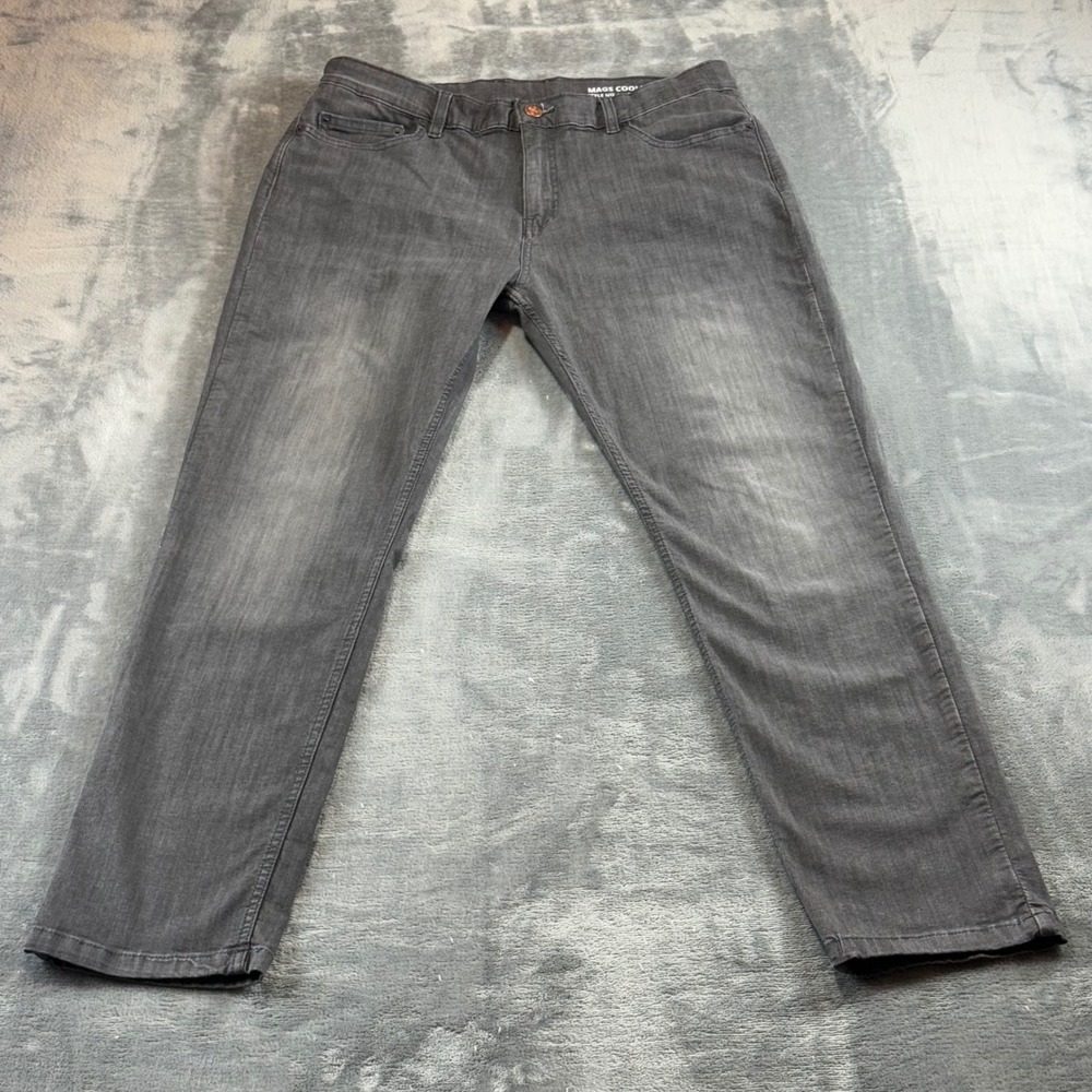 Mugsy Mags Coolmax Mens Jeans 36x31.5 Gray Straight Leg FLX9CKG-36X32